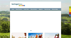 Desktop Screenshot of karlingerhaus.at